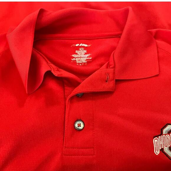 ProEdge by Knights Apparel Men's Red Ohio State University Buckeyes Polo SZ L - Picture 7 of 8